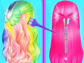 Elsa's Rainbow Hairstyle Design