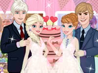 Elsa And Anna Wedding Party