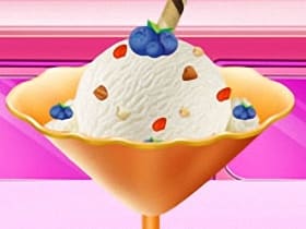 Elsa Homemade Ice Cream Cooking