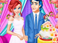 Ariel And Eric Wedding Cake Cooking