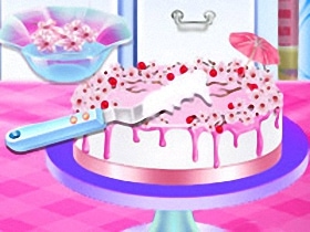 Cherry Blossom Cake Cooking