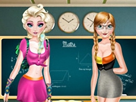 Elsa And Anna Highschool Fashion