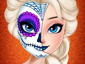 Elsa Halloween Face Makeup